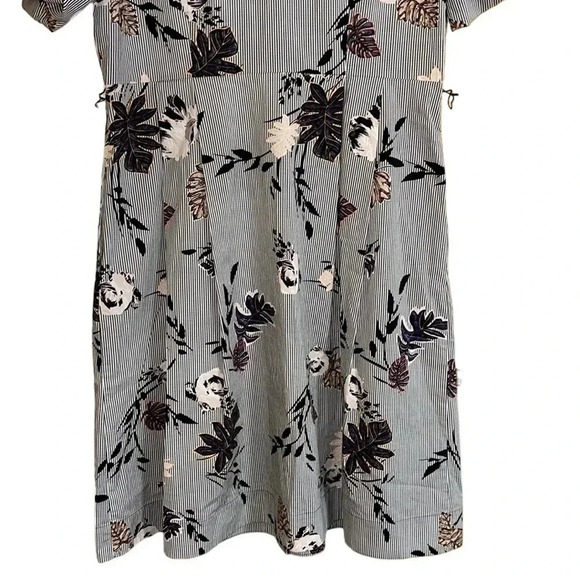 Lafayette 148 Striped Floral Shirt Dress Size Small - Picture 7 of 9
